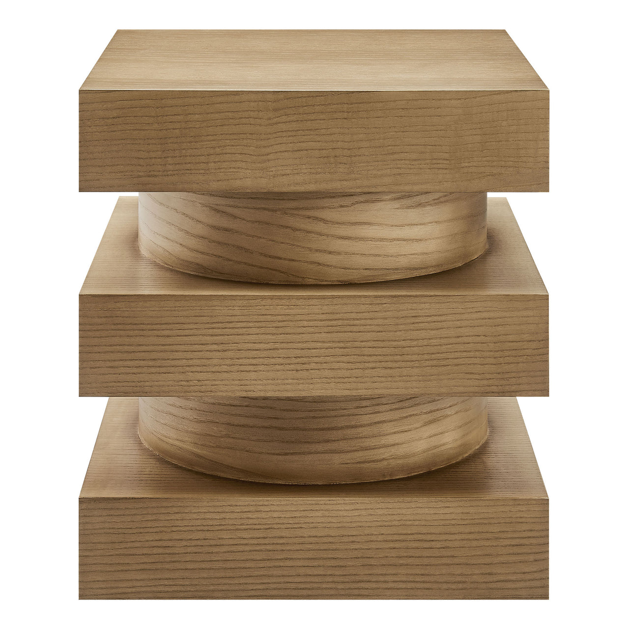 Tower End Table, Light Brown