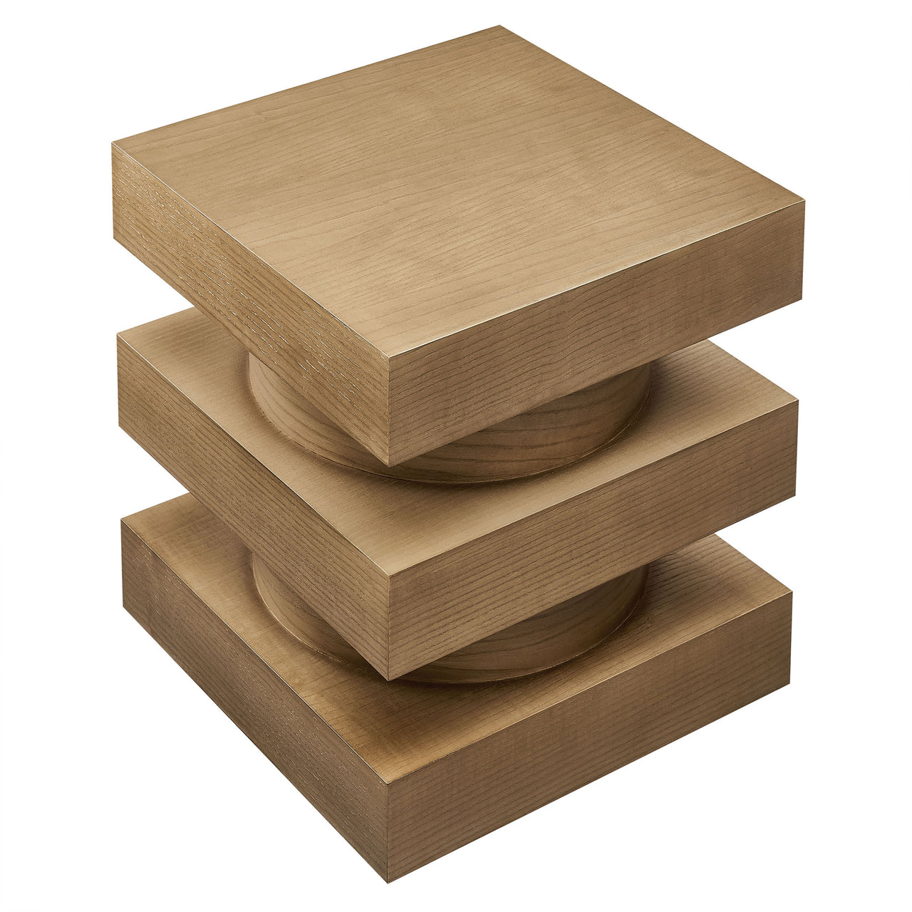 Tower End Table, Light Brown