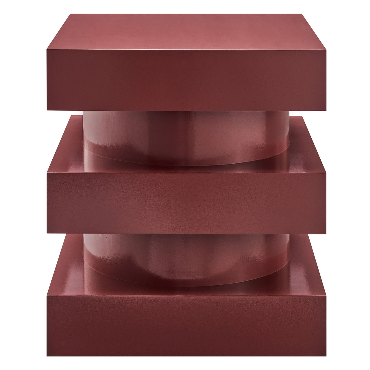 Tower End Table, Burgundy