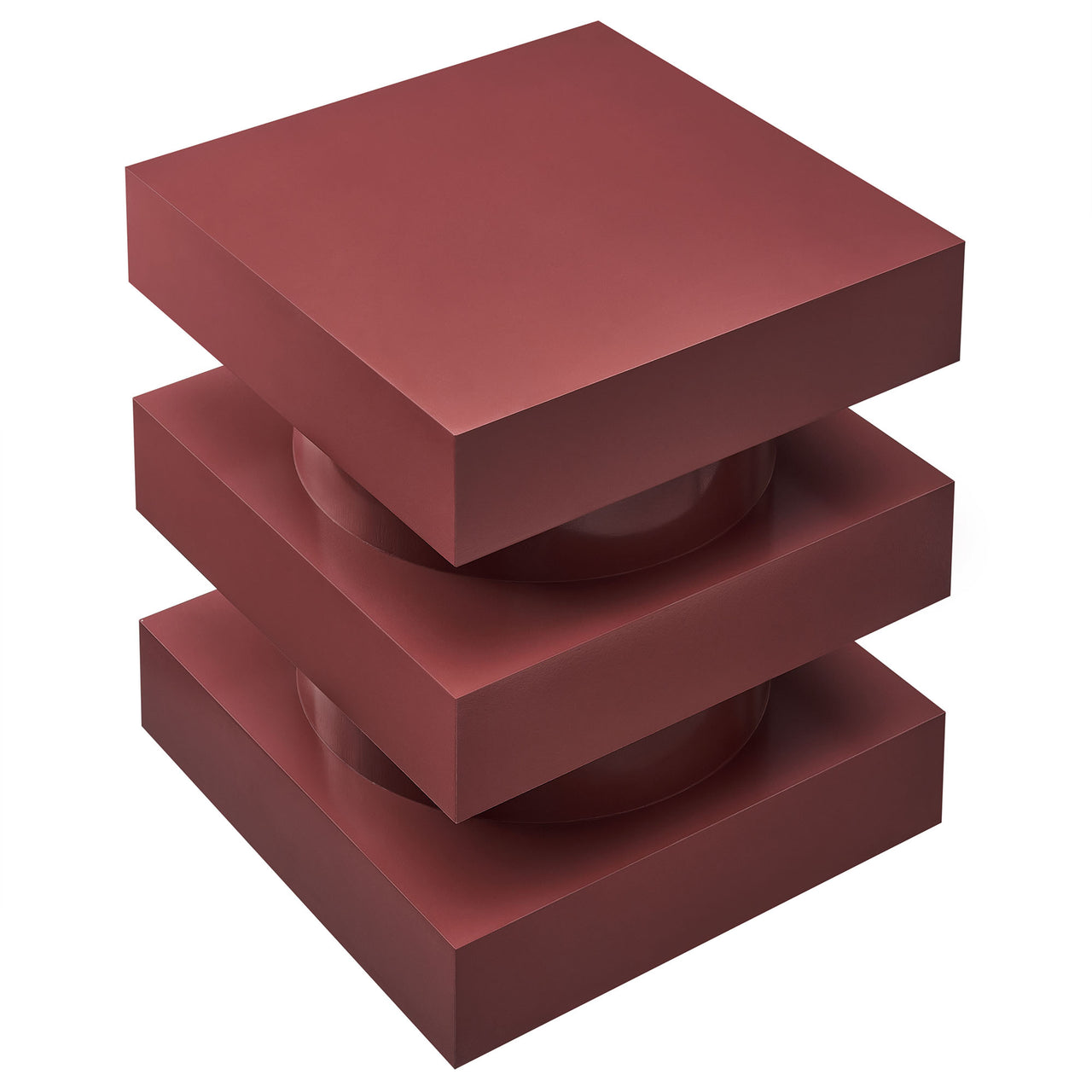 Tower End Table, Burgundy