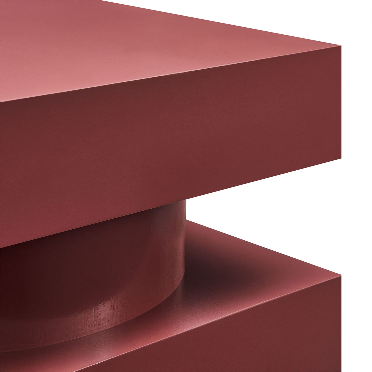Tower End Table, Burgundy