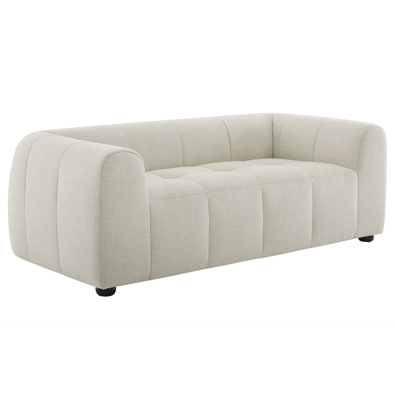 Bloque Fabric Loveseat, Linen