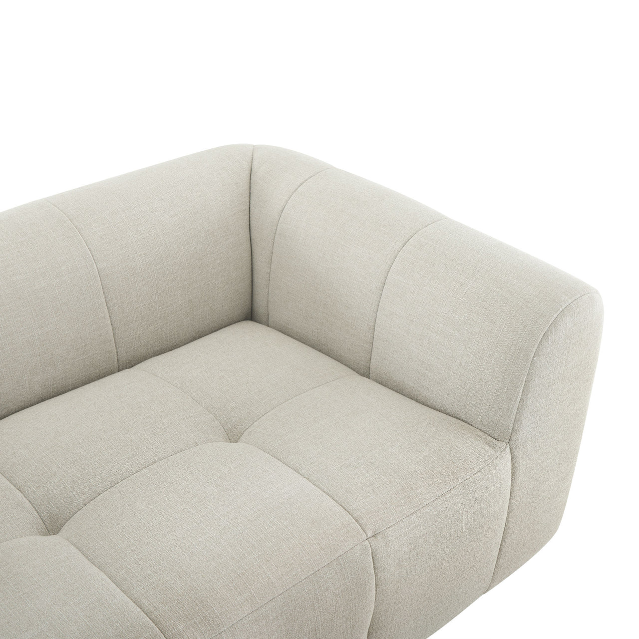 Bloque Fabric Loveseat, Linen