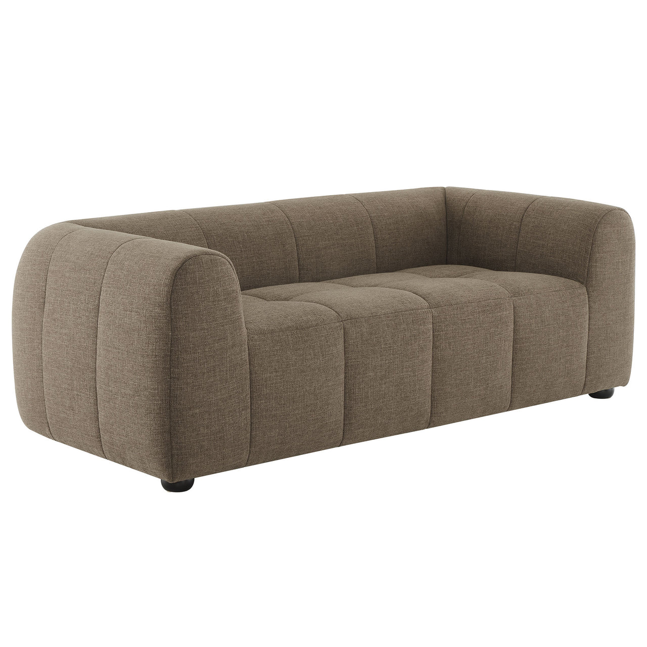 Bloque Fabric Loveseat, Mocha
