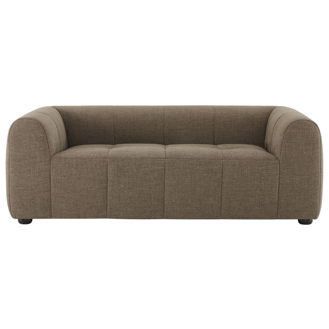 Bloque Fabric Loveseat, Mocha