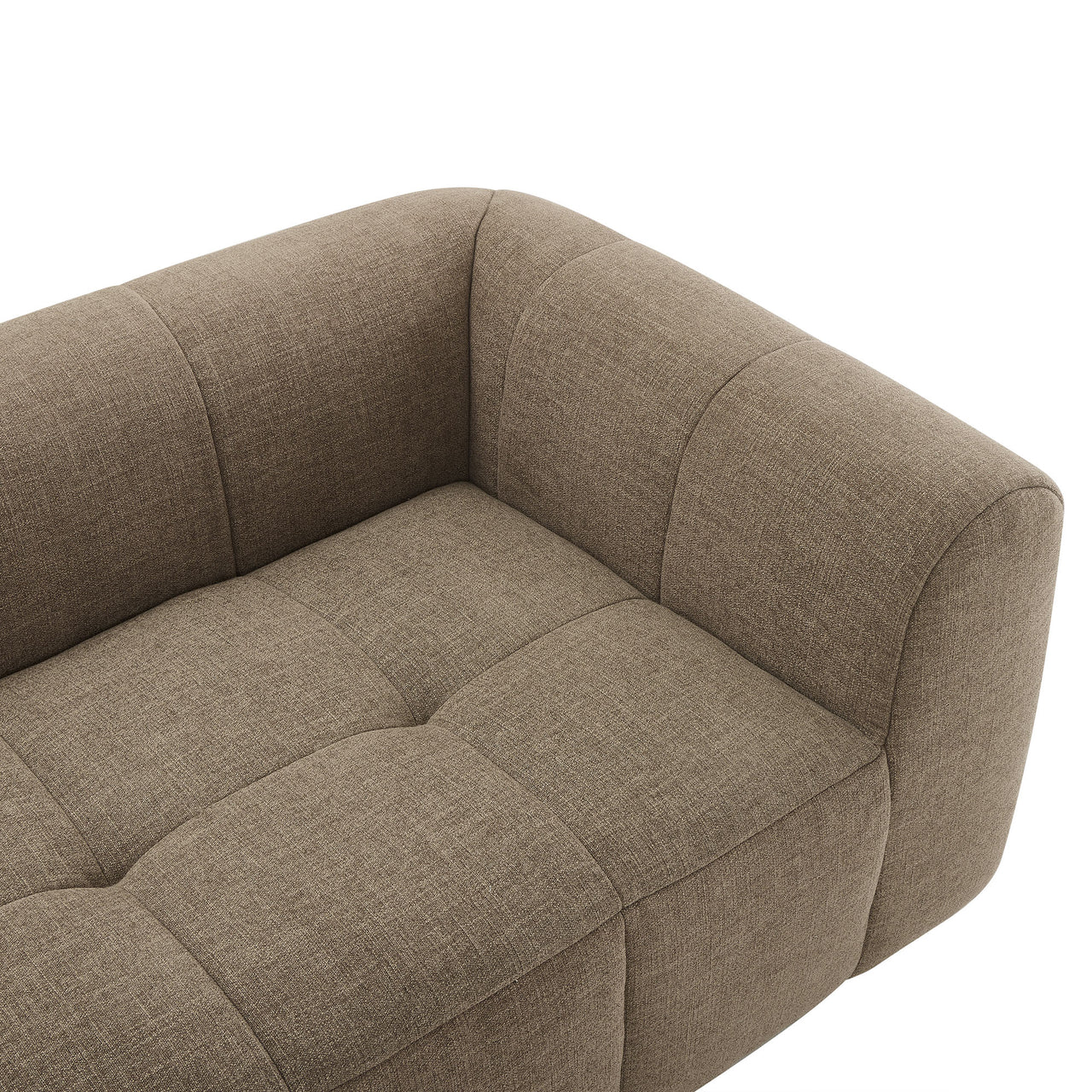 Bloque Fabric Loveseat, Mocha