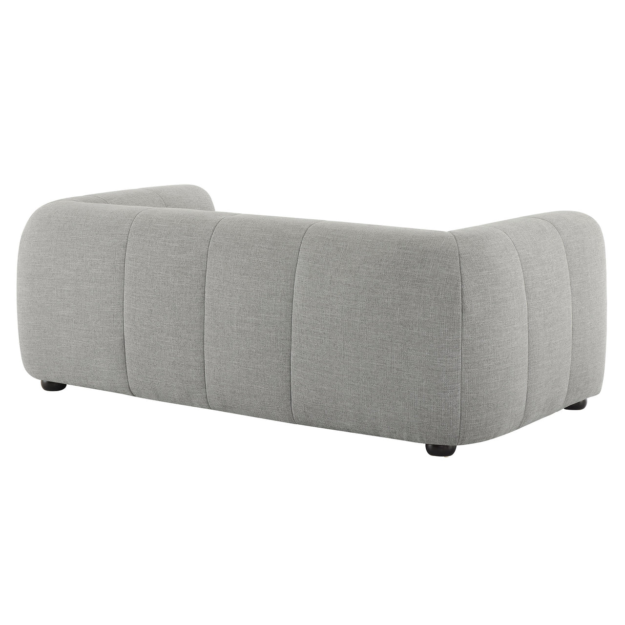 Bloque Fabric Loveseat, Pewter