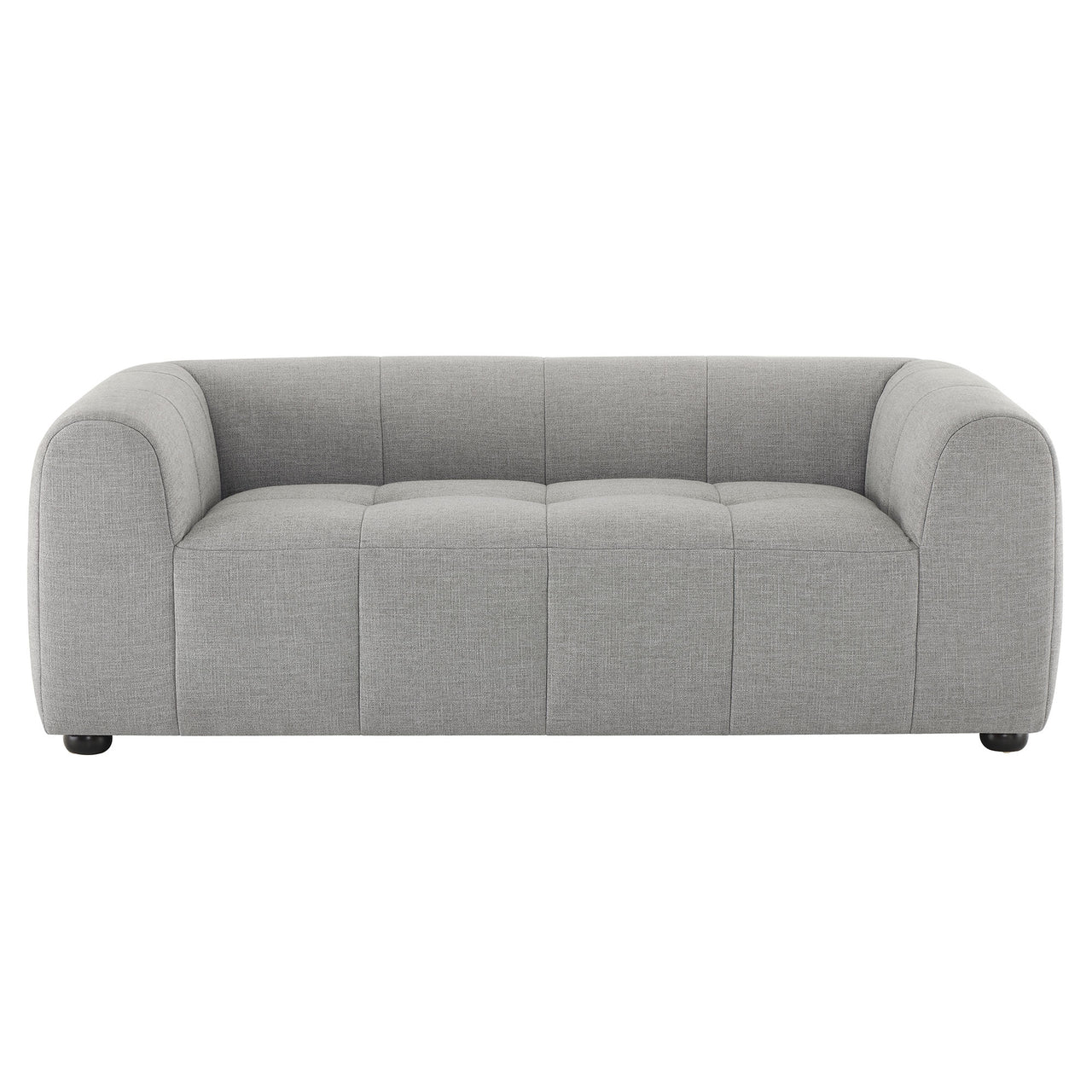 Bloque Fabric Loveseat, Pewter