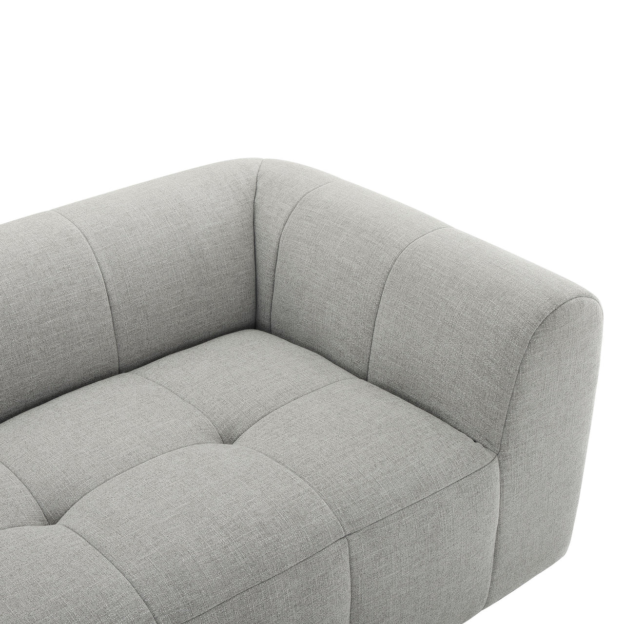 Bloque Fabric Loveseat, Pewter