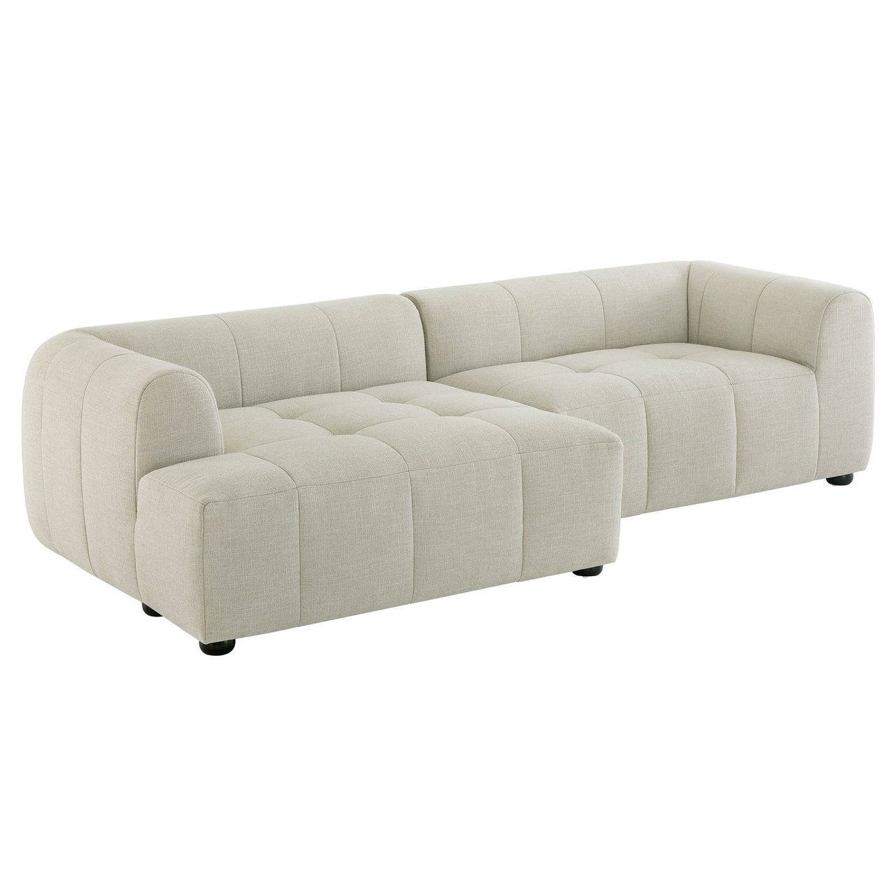 Bloque 2-Piece Left-Facing Sectional, Linen