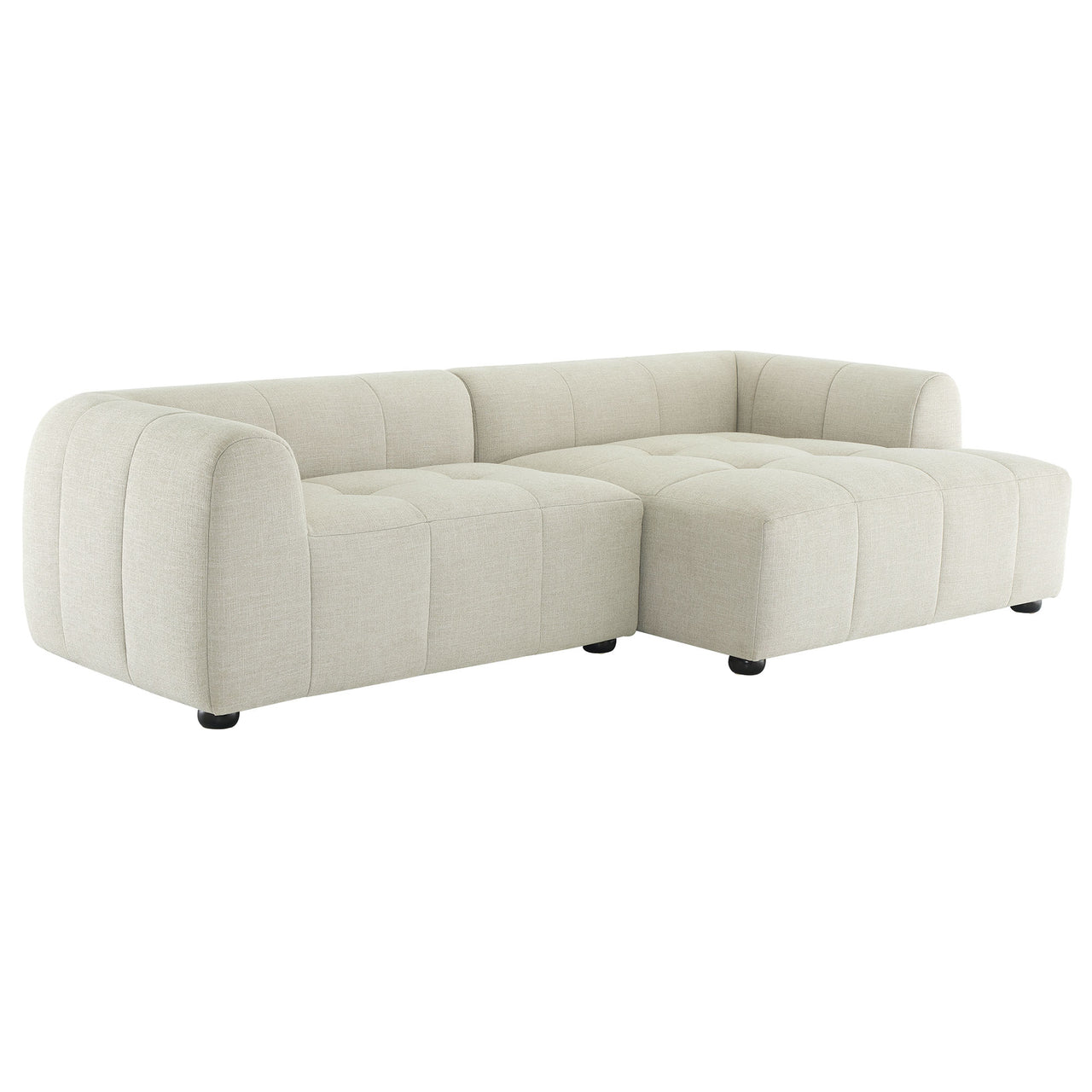 Bloque 2-Piece Right-Facing Sectional, Linen