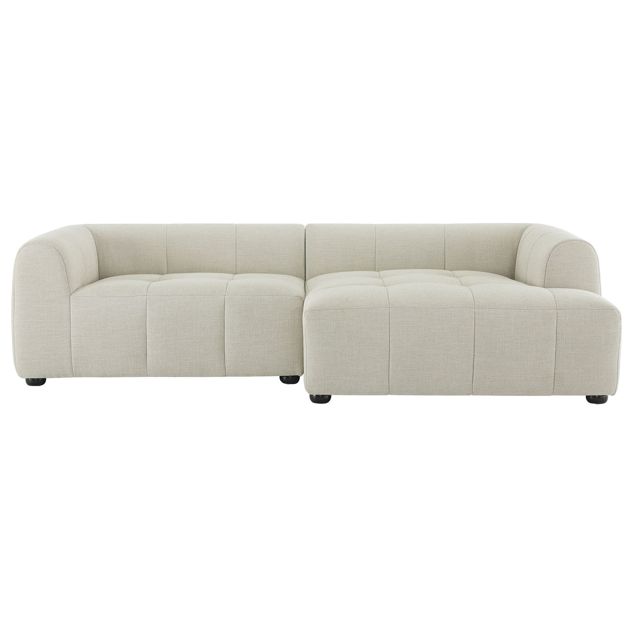 Bloque 2-Piece Right-Facing Sectional, Linen