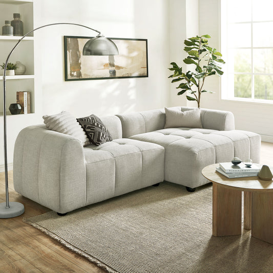 Bloque 2-Piece Right-Facing Sectional, Linen
