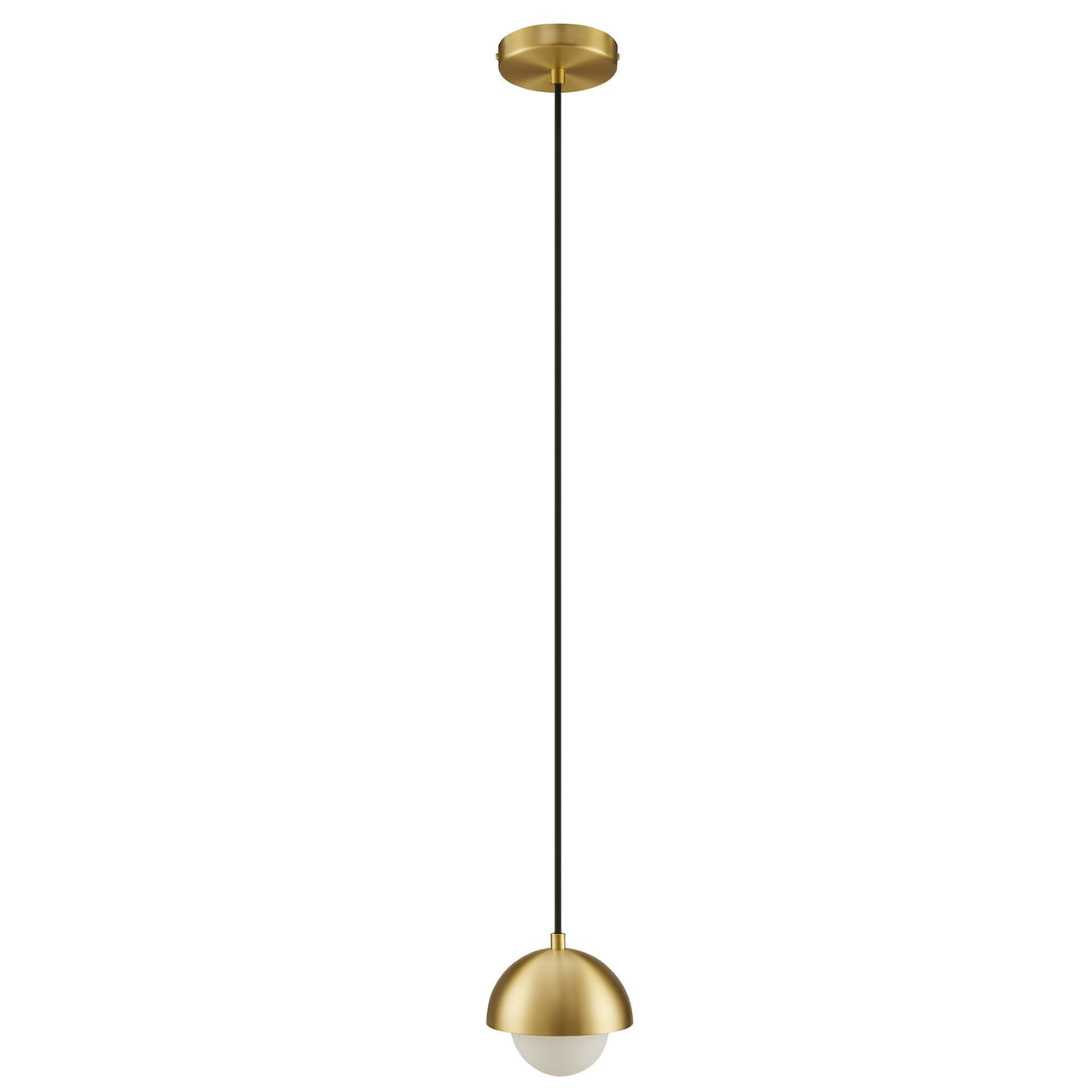 Lunara Opal Drop Pendant, Brass
