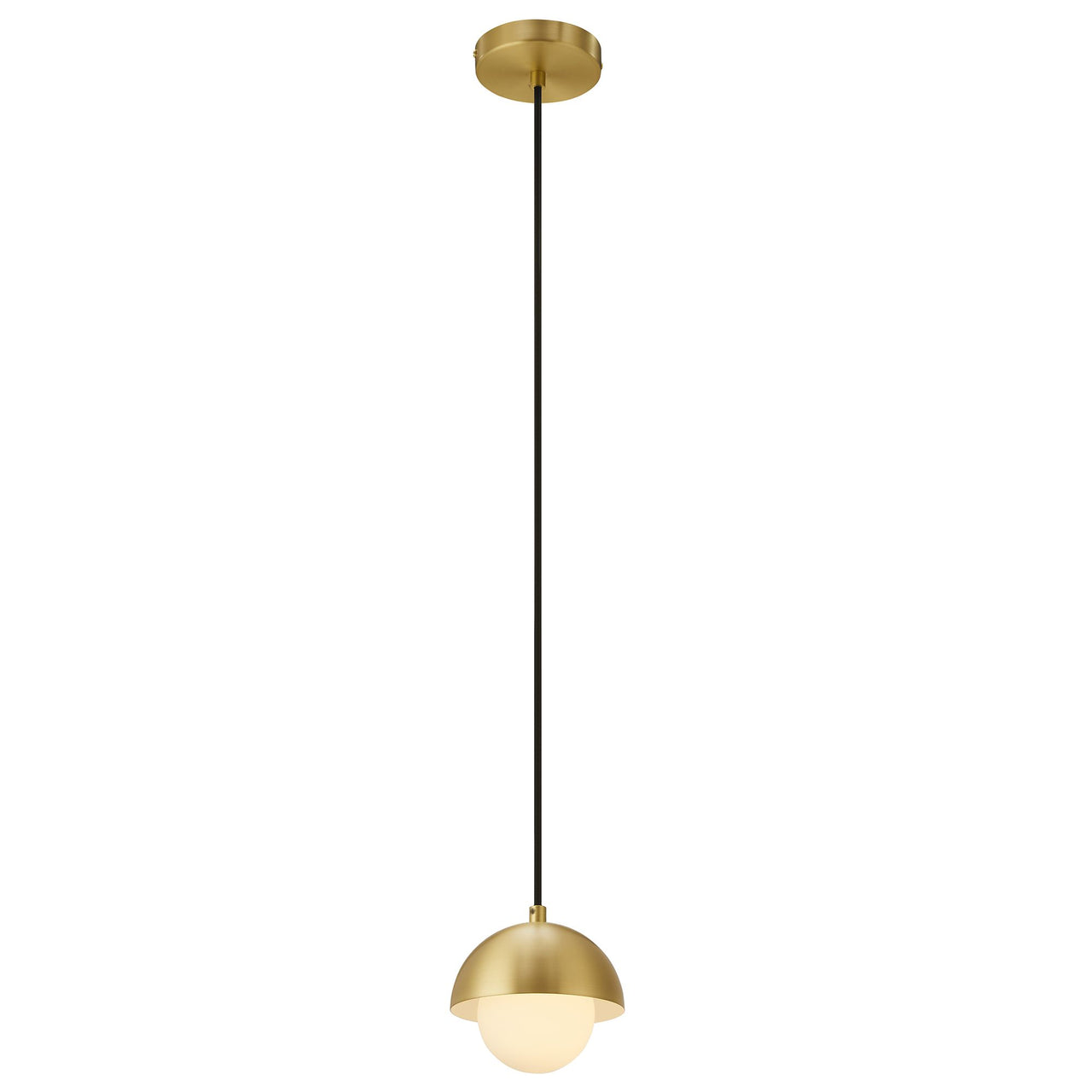 Lunara Opal Drop Pendant, Brass