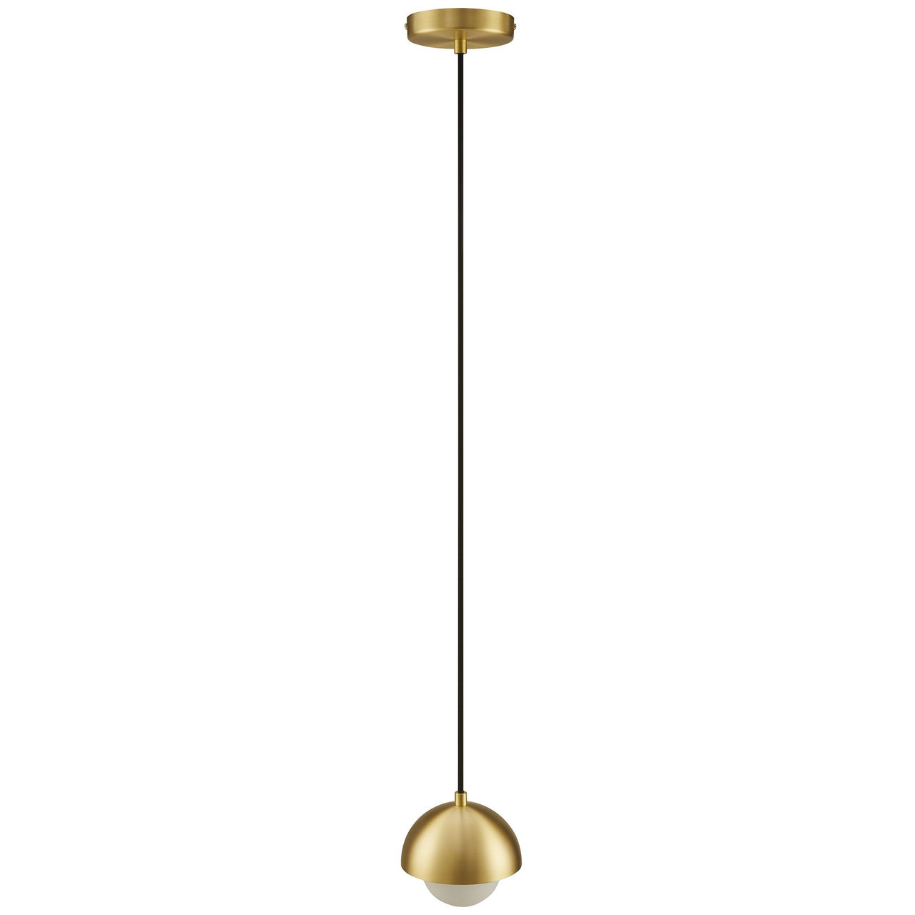 Lunara Opal Drop Pendant, Brass