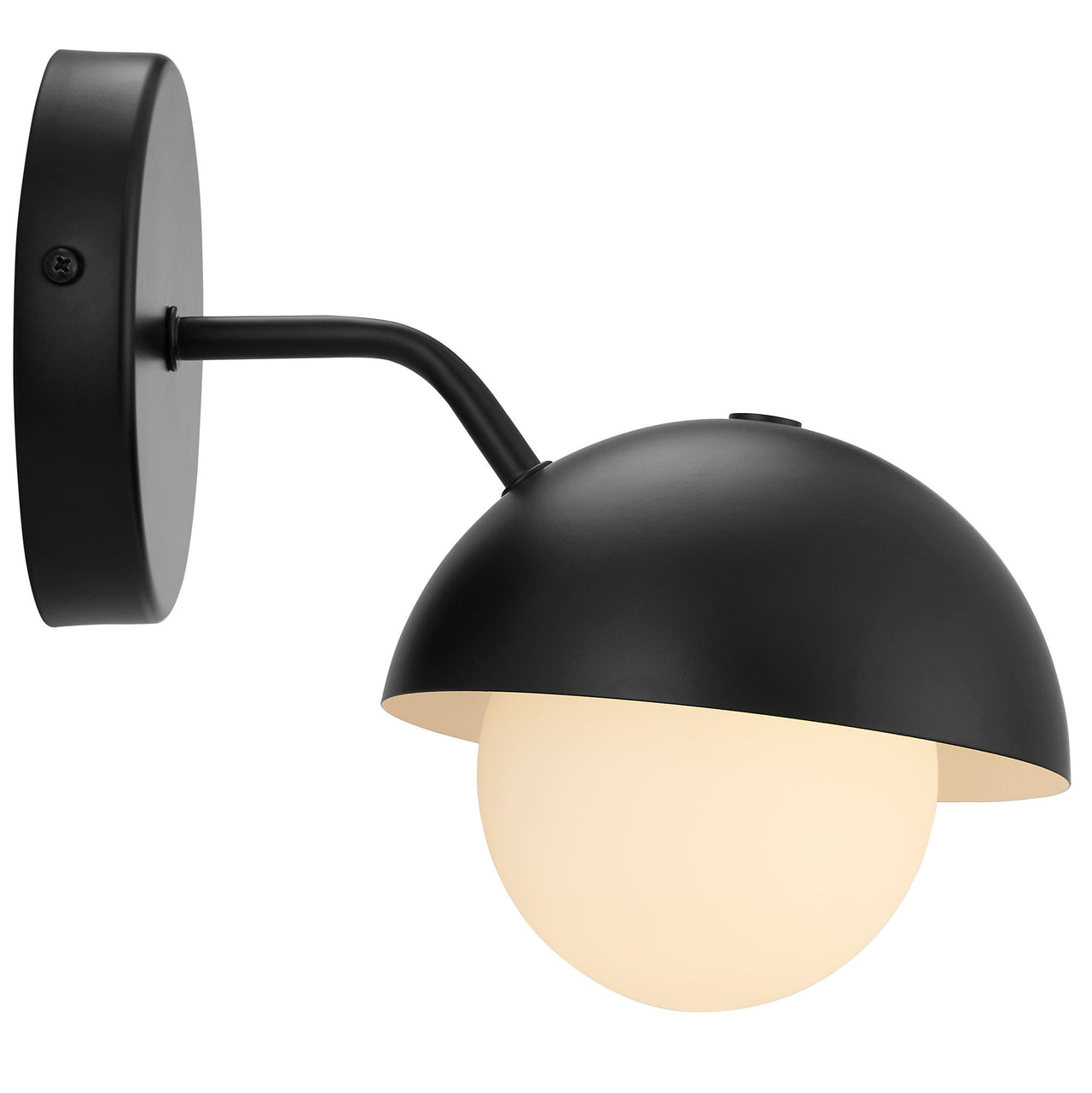 Lunara Opal Wall Sconce, Black