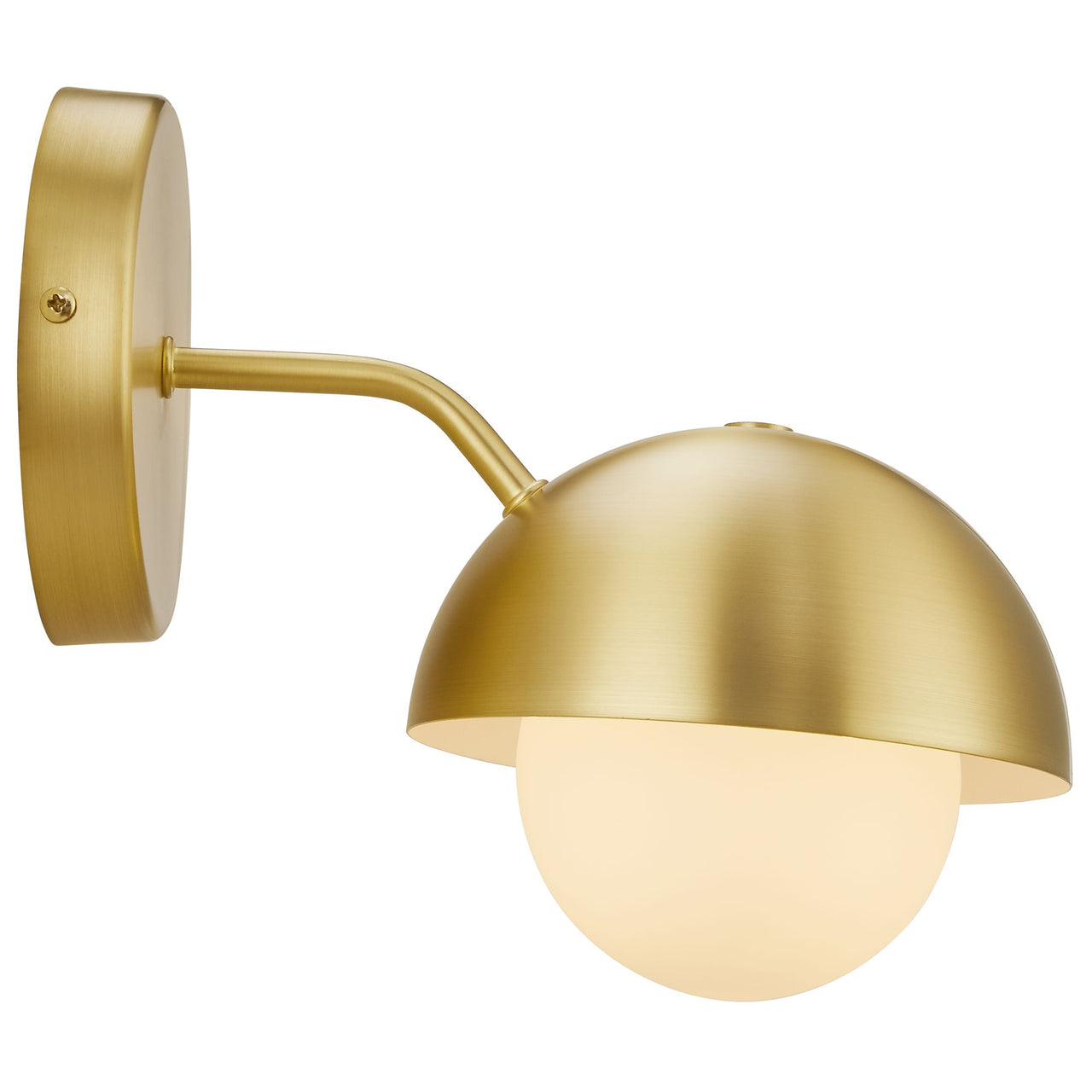 Lunara Opal Wall Sconce, Brass