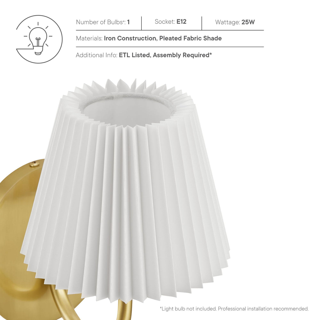 Oscillate Wall Sconce, Brass
