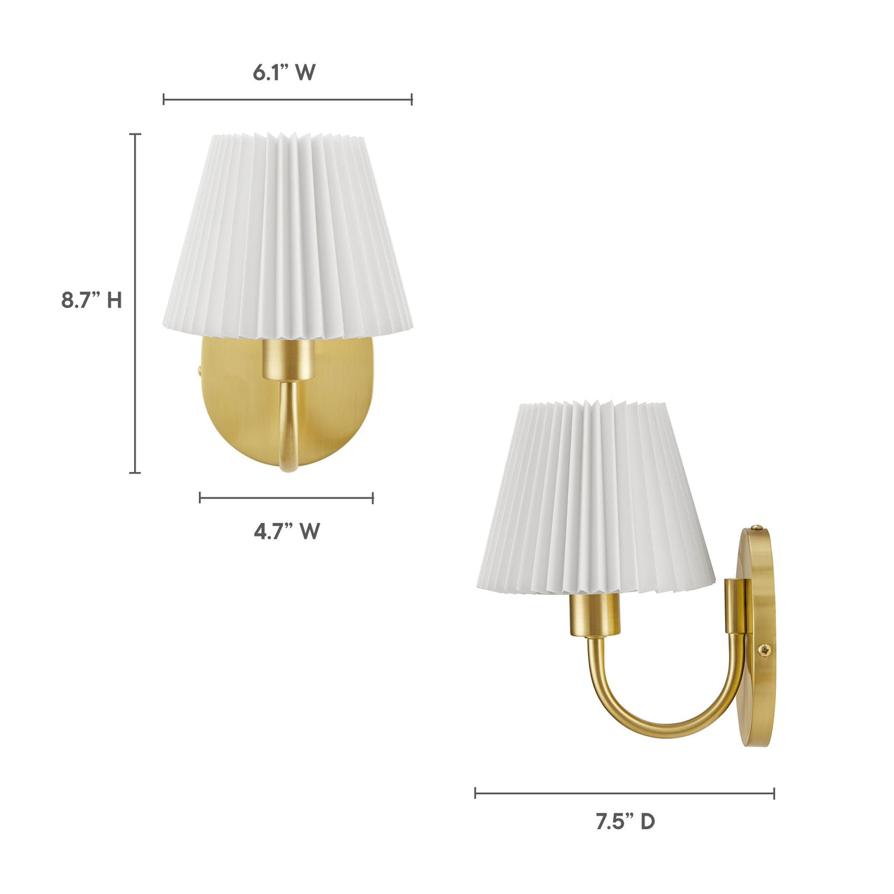 Oscillate Wall Sconce, Brass