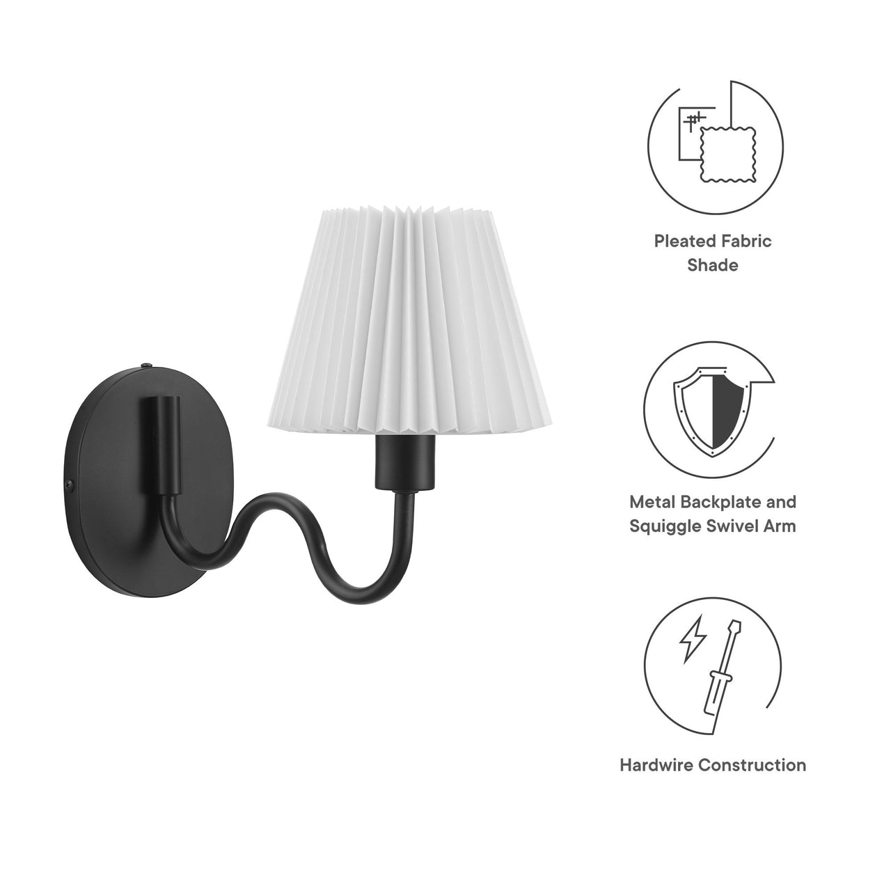 Oscillate Elongated Wall Sconce, Black