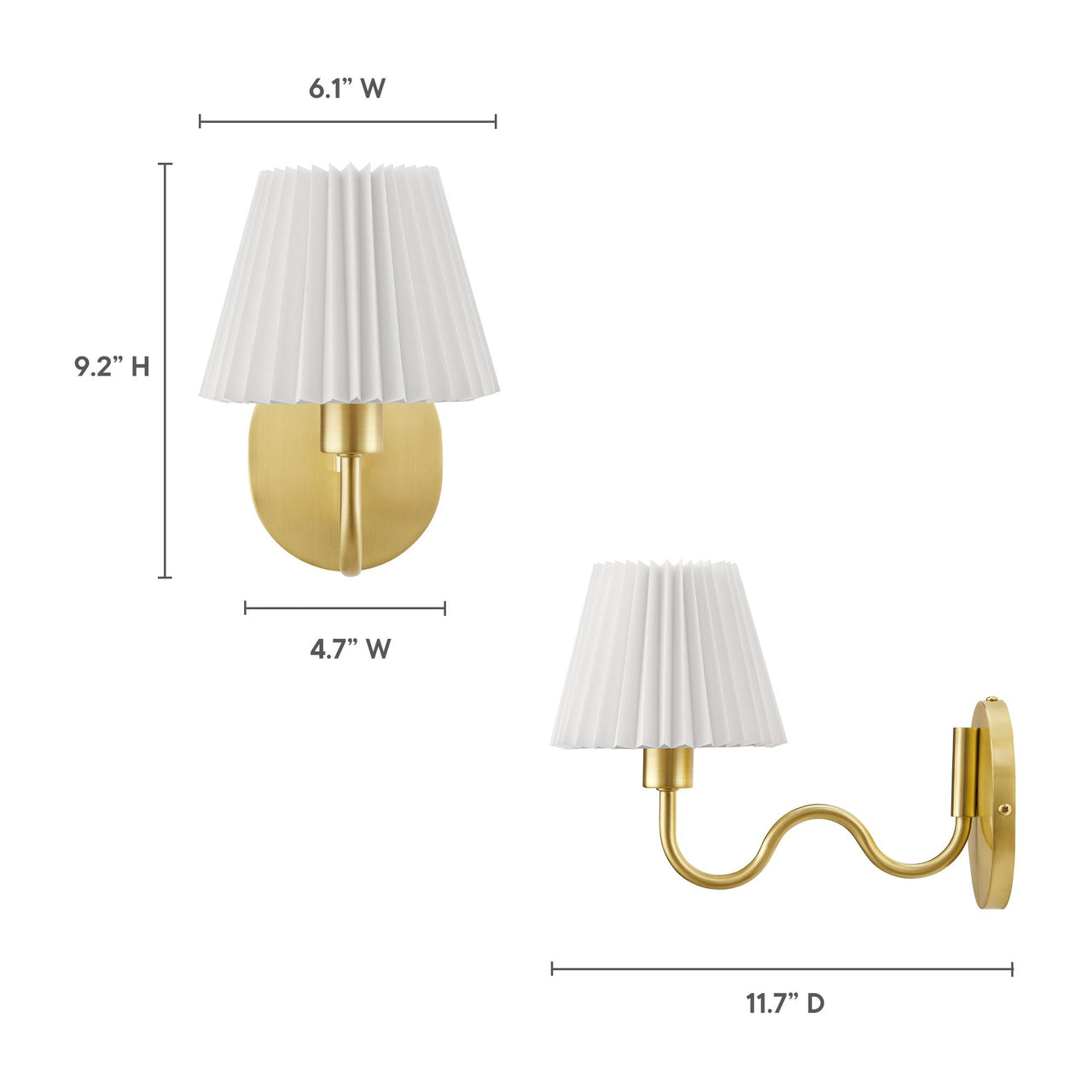 Oscillate Elongated Wall Sconce, Brass