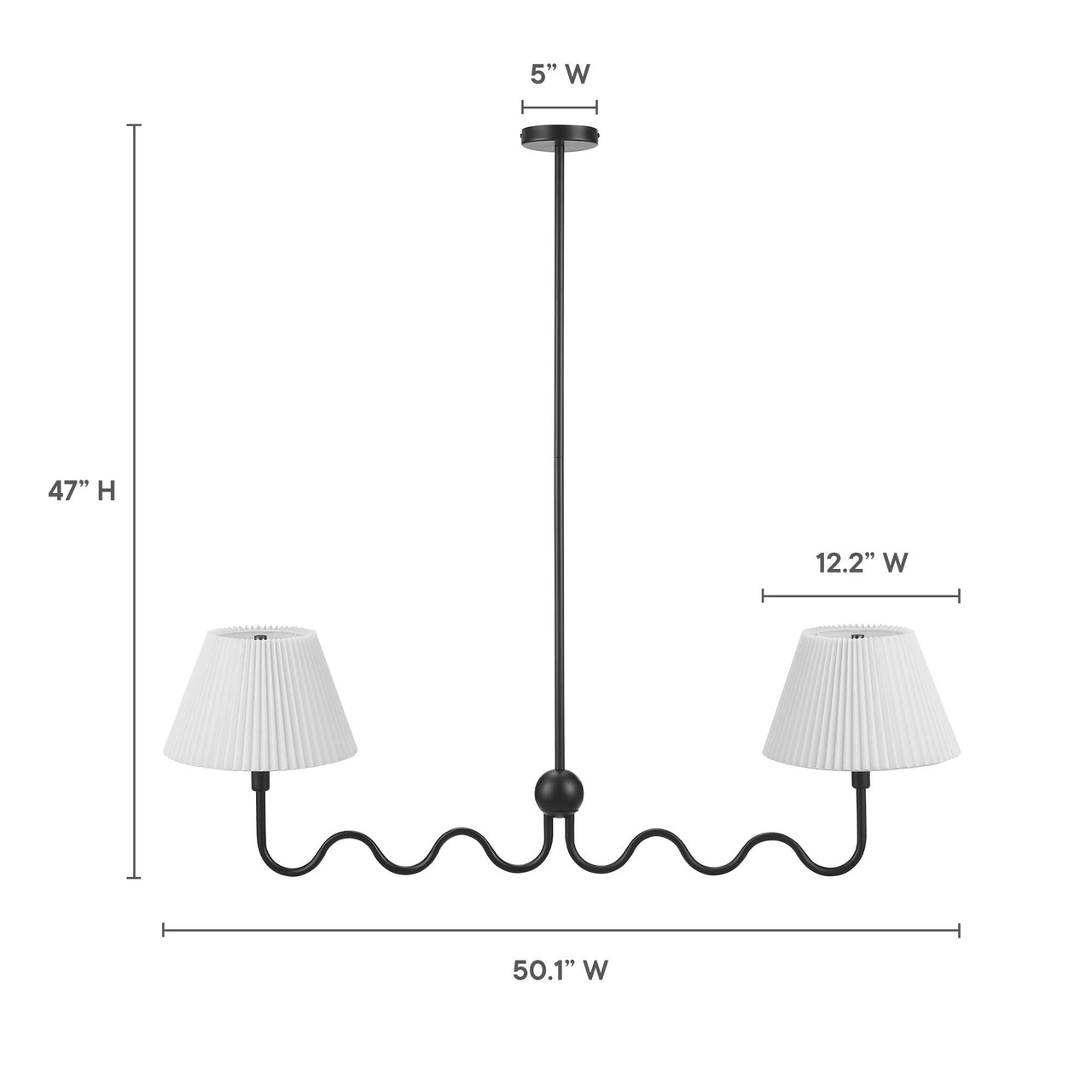 Oscillate Pendant Light, Black