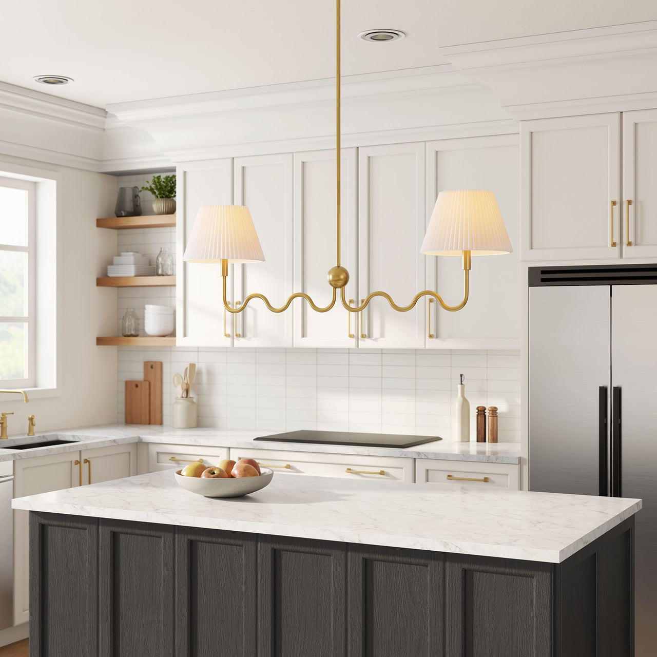 Oscillate Pendant Light, Brass