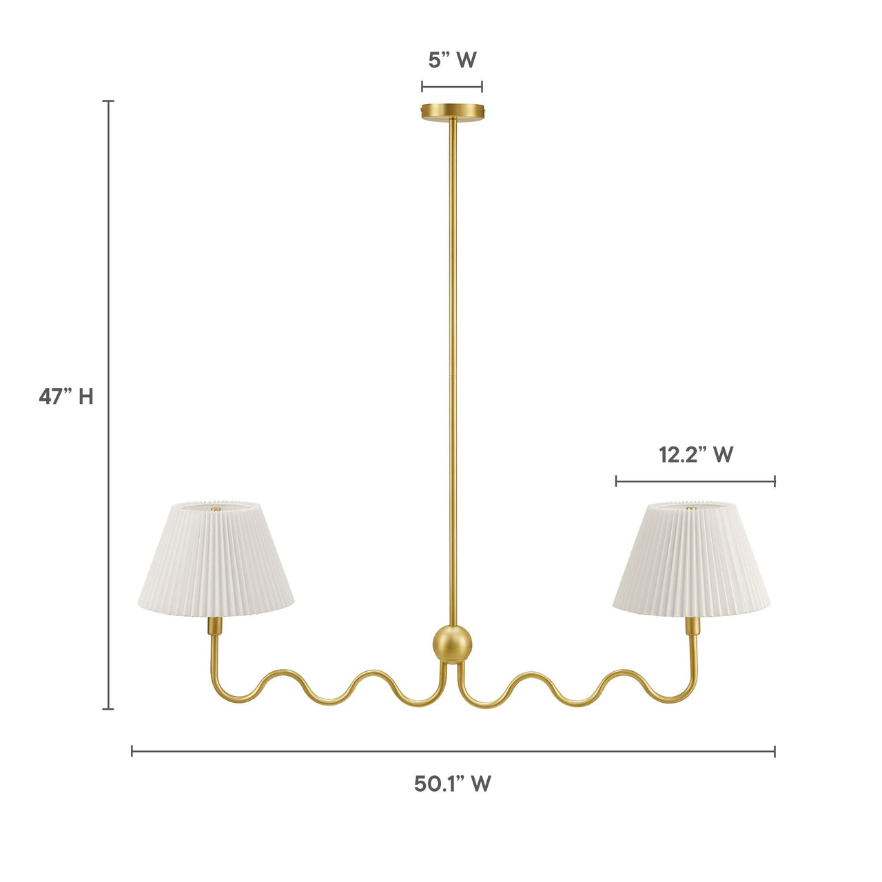 Oscillate Pendant Light, Brass