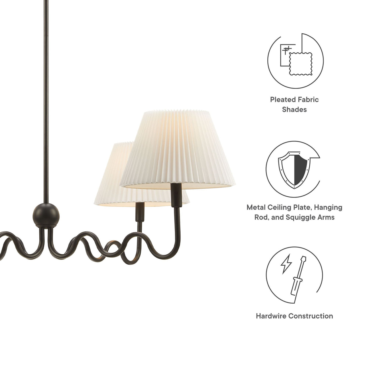 Oscillate Chandelier, Black