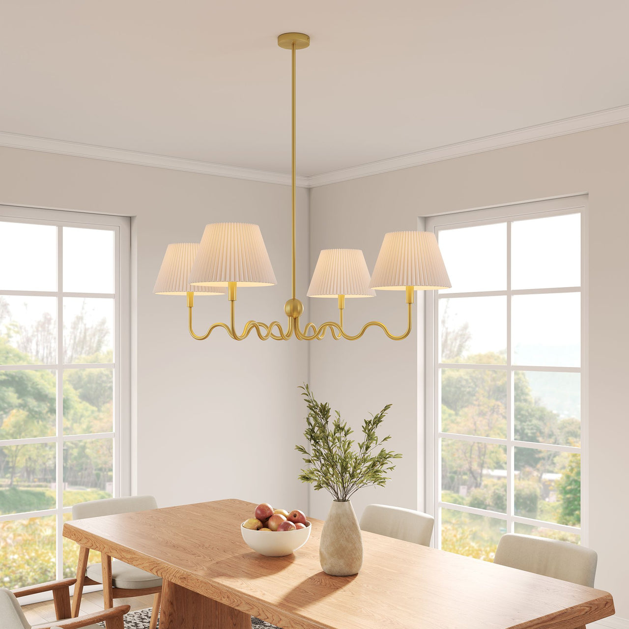 Oscillate Chandelier, Brass
