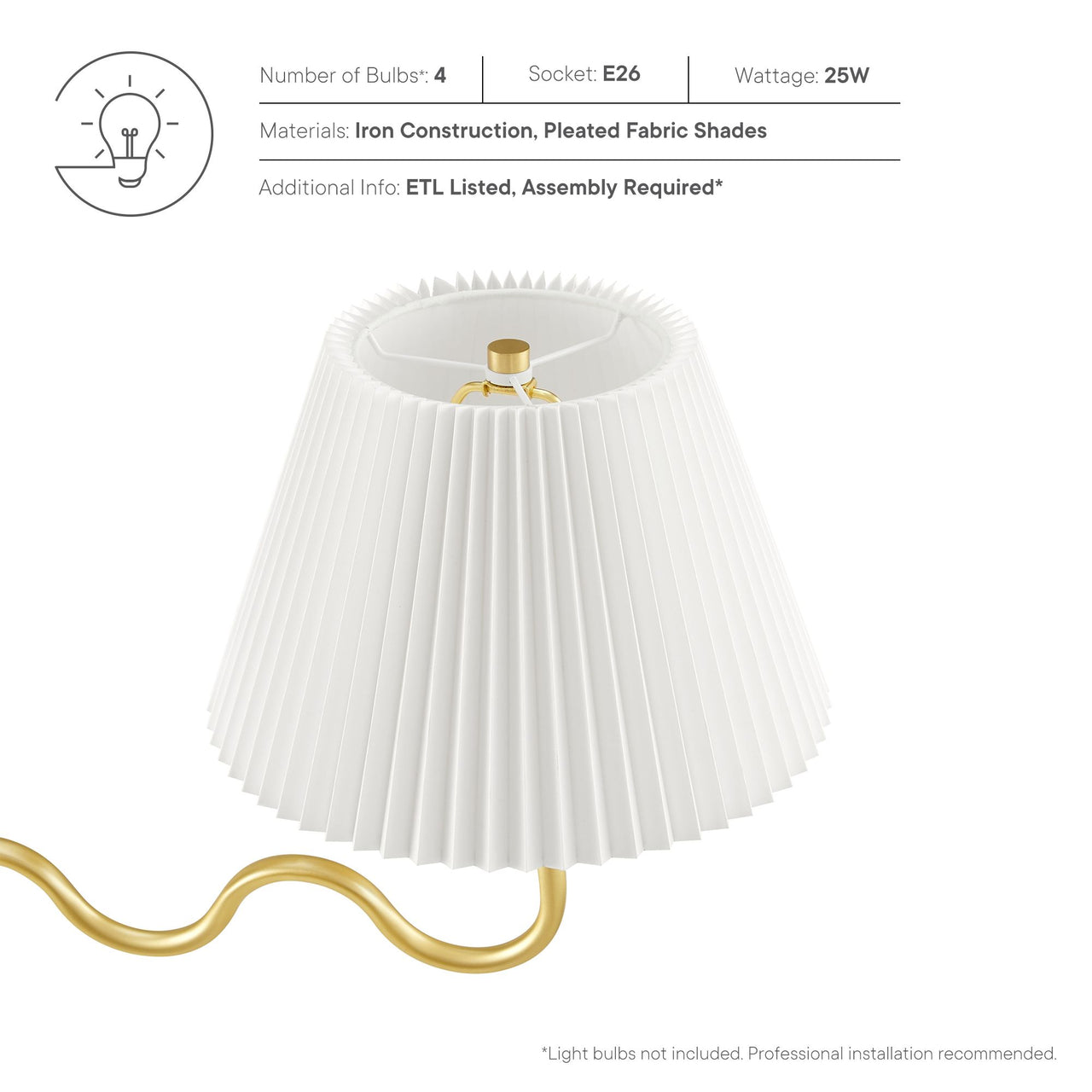 Oscillate Chandelier, Brass