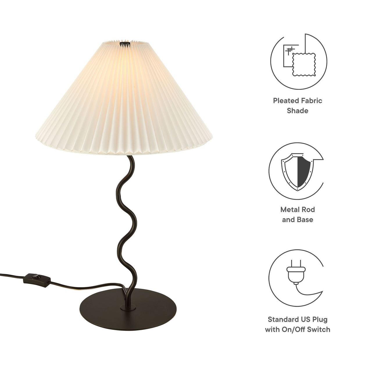 Oscillate Table Lamp, Black