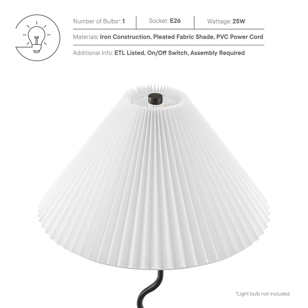 Oscillate Table Lamp, Black