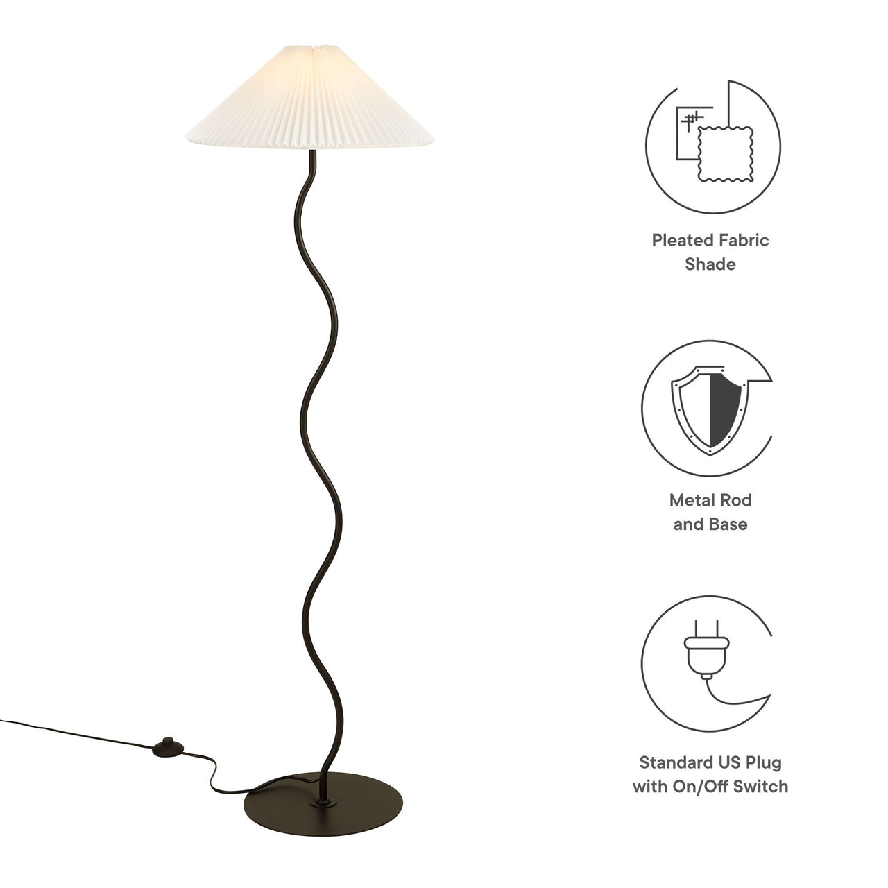 Oscillate Floor Lamp, Black