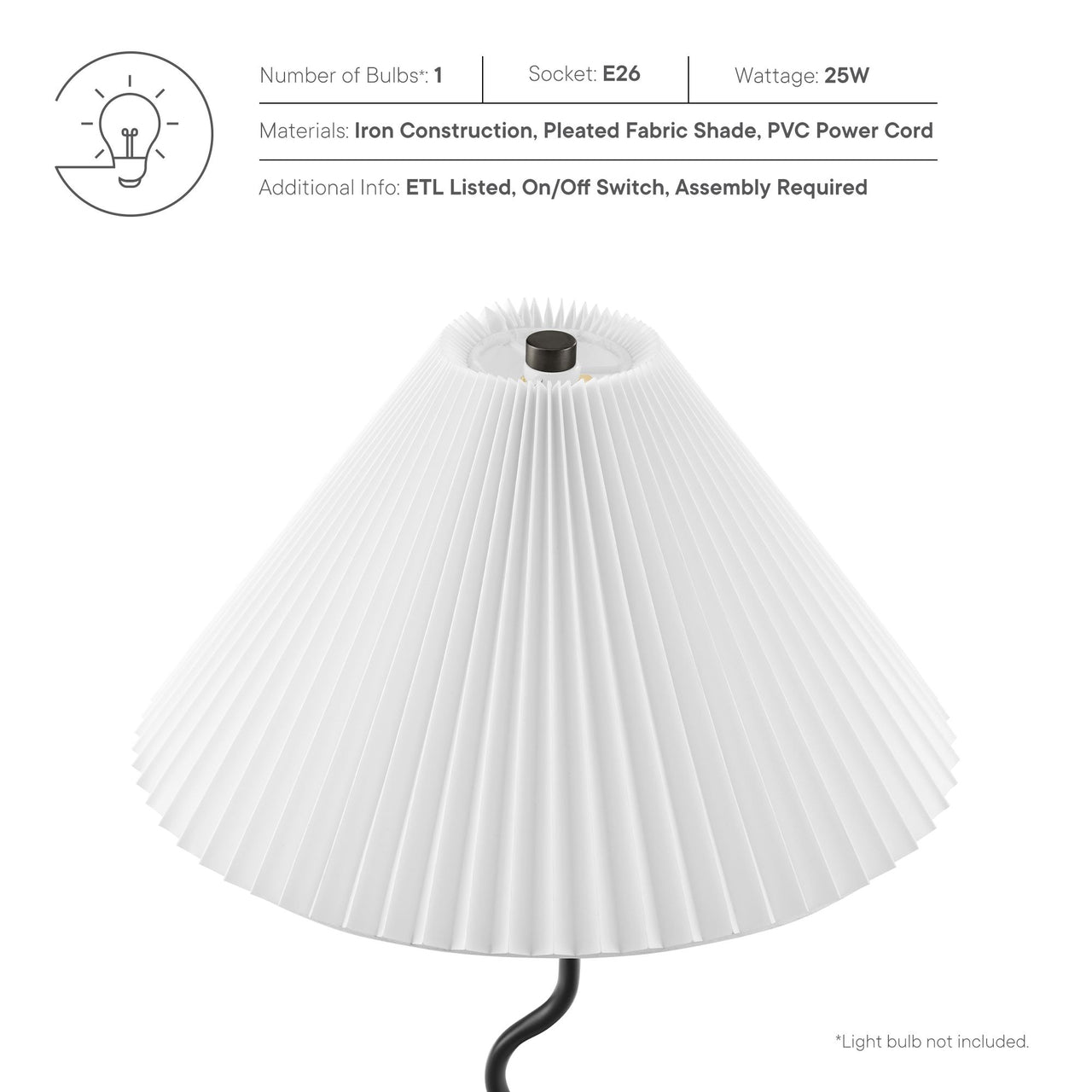 Oscillate Floor Lamp, Black