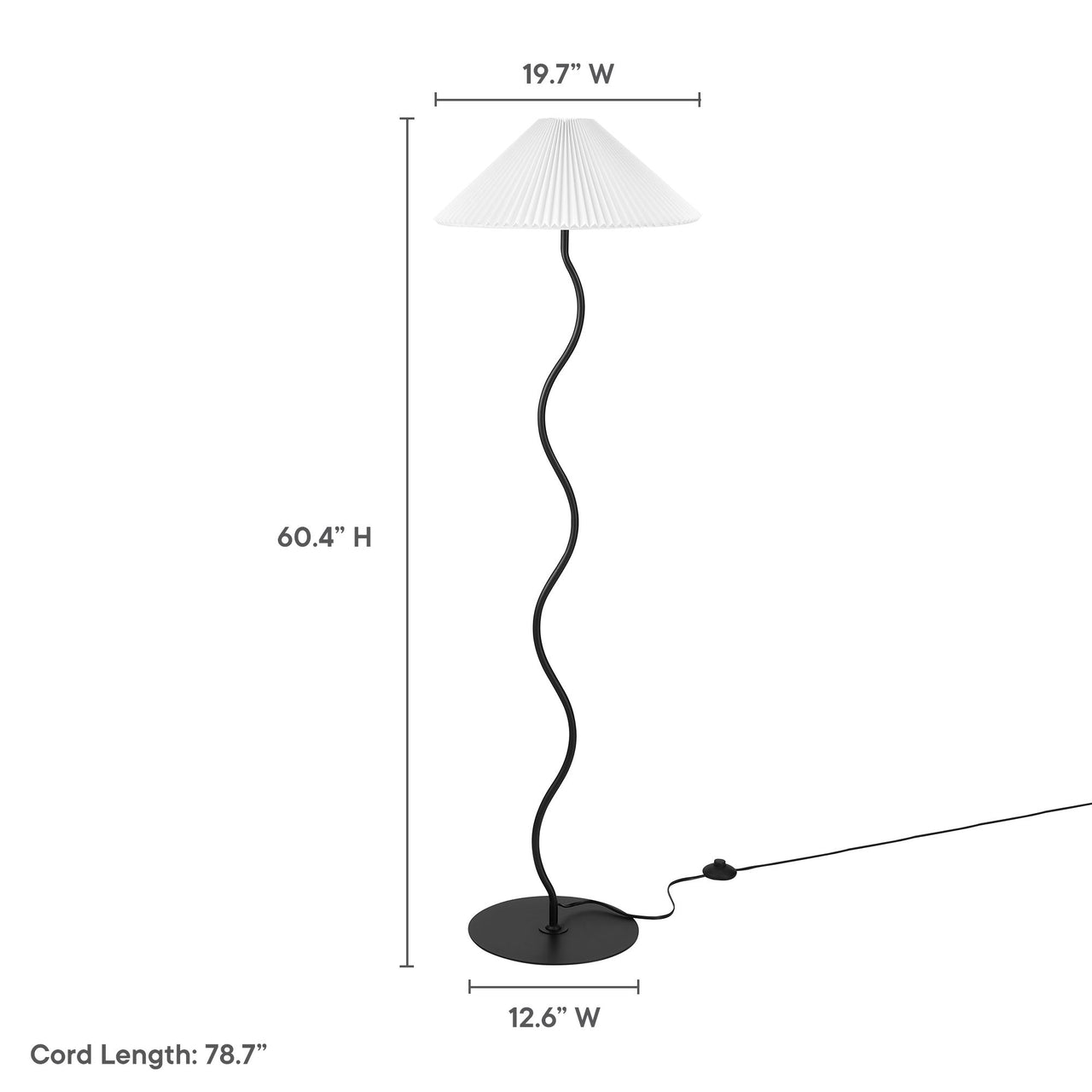 Oscillate Floor Lamp, Black