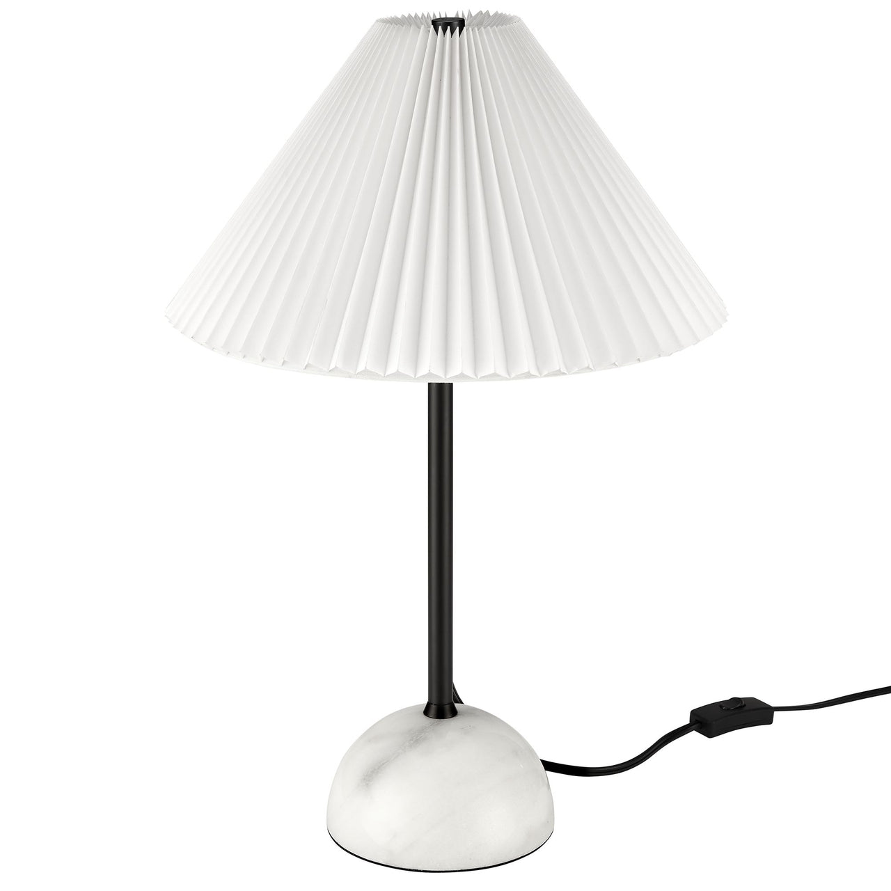 Miyah Marble Table Lamp, Black