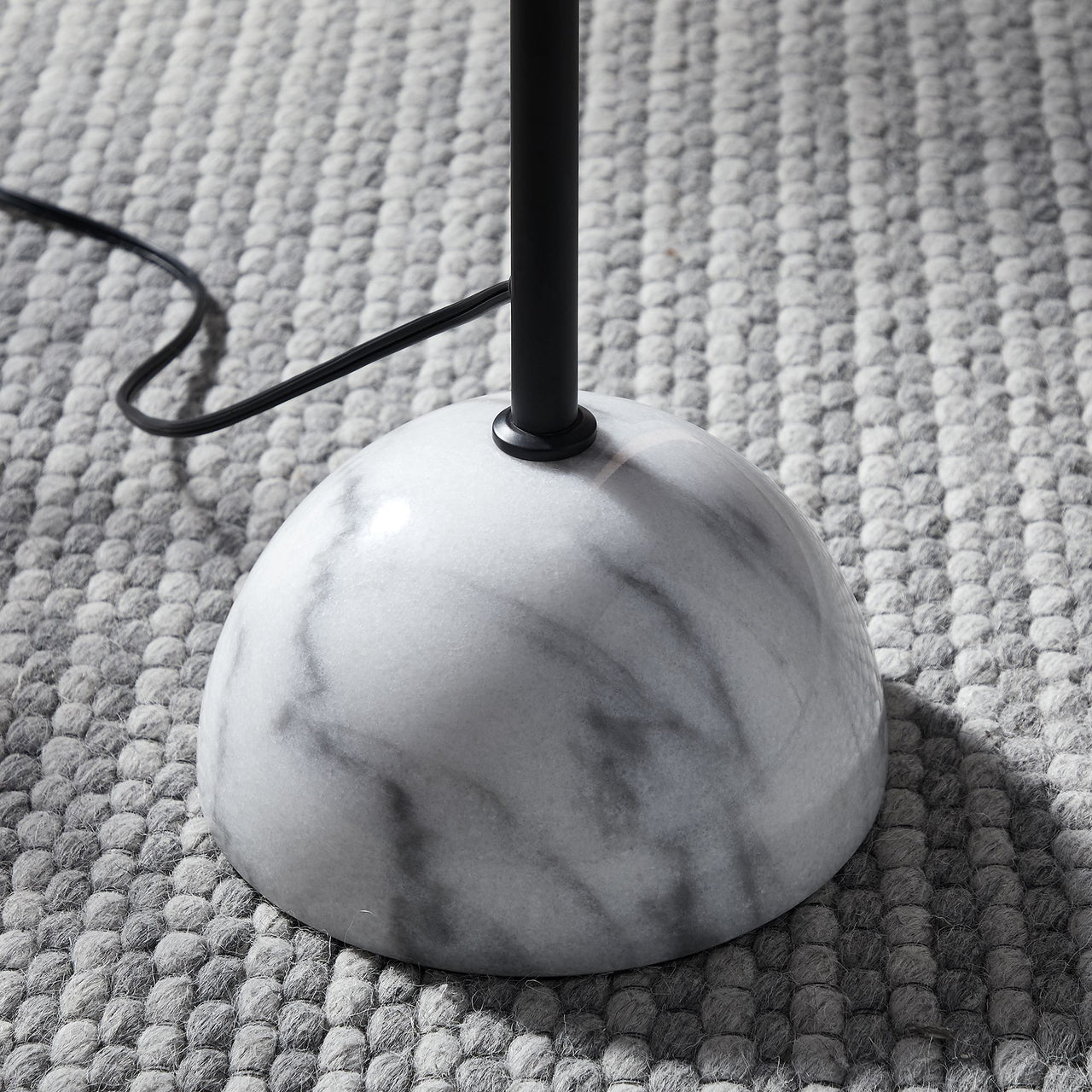 Miyah Marble Floor Lamp, Black