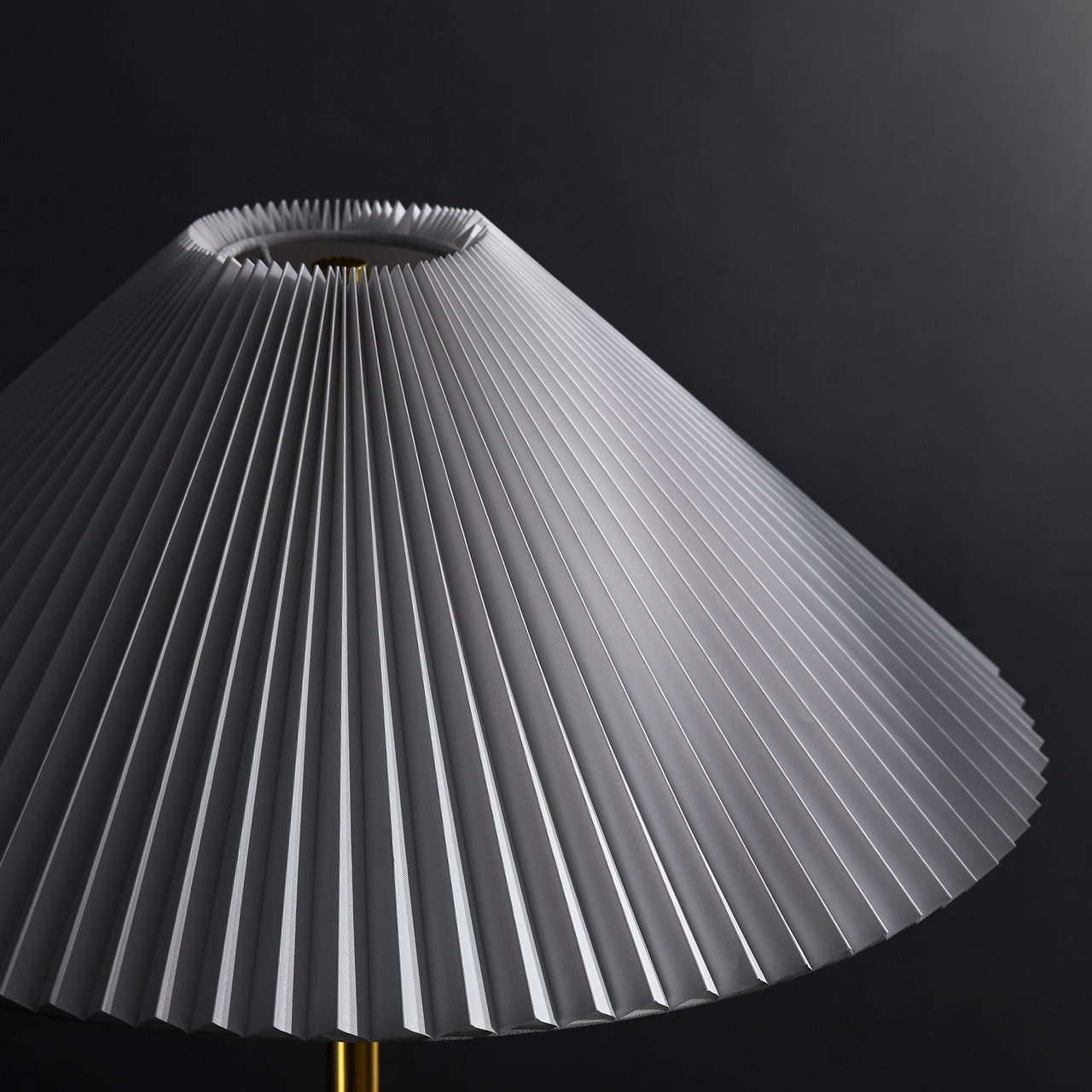 Miyah Marble Floor Lamp, Brass
