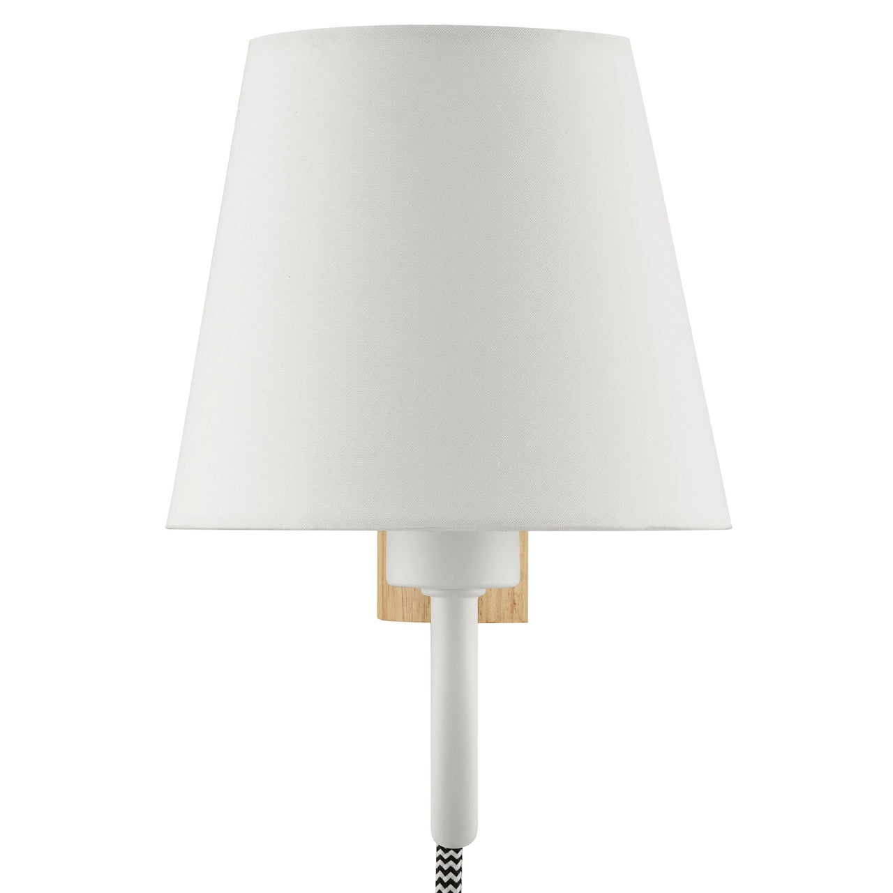 Rayleigh Wall Sconce, Natural Wood & White
