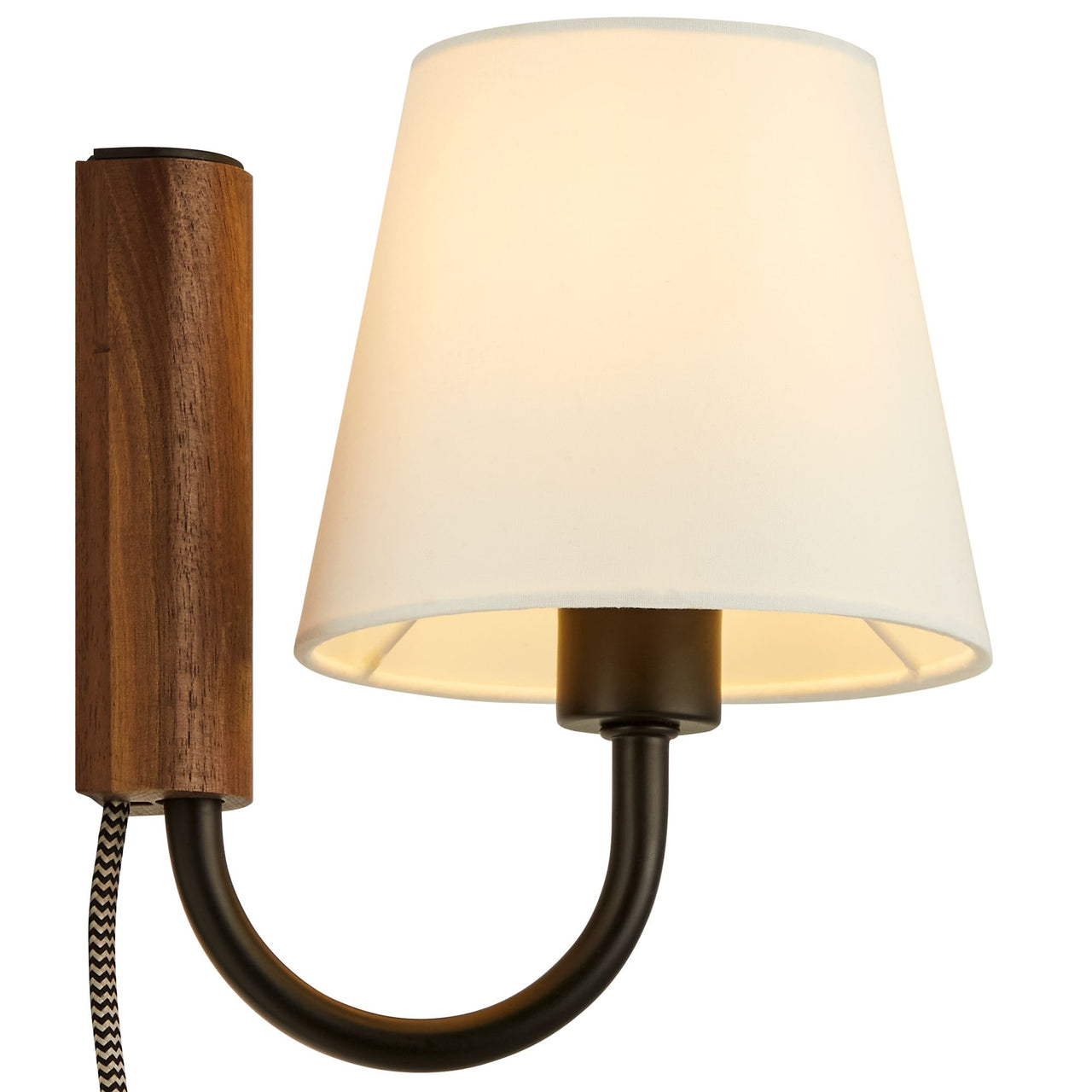 Rayleigh Wall Sconce, Walnut & Black