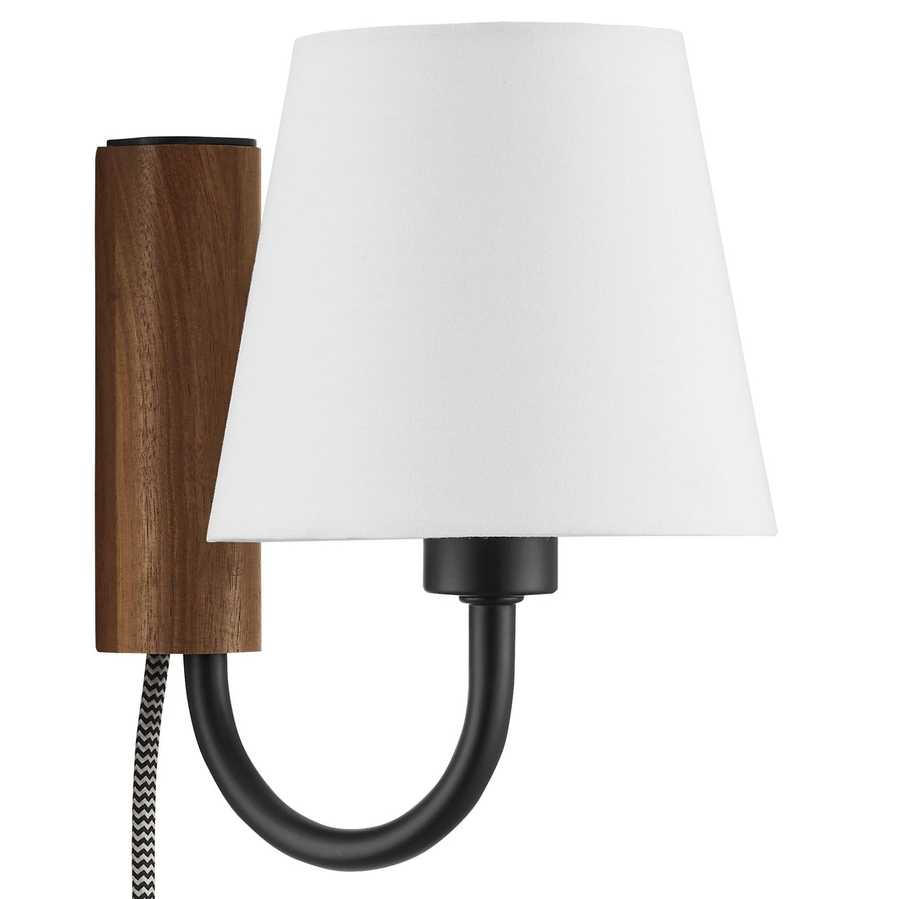 Rayleigh Wall Sconce, Walnut & Black