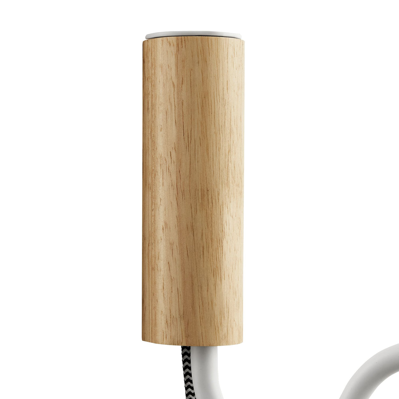 Rayleigh Elongated Wall Sconce, Natural Wood & White