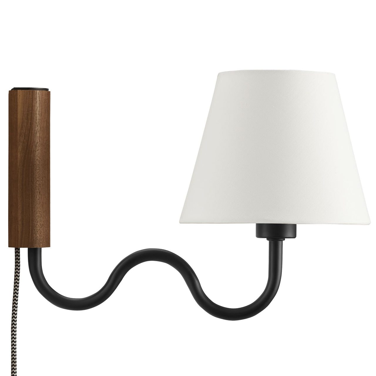 Rayleigh Elongated Wall Sconce, Walnut & Black