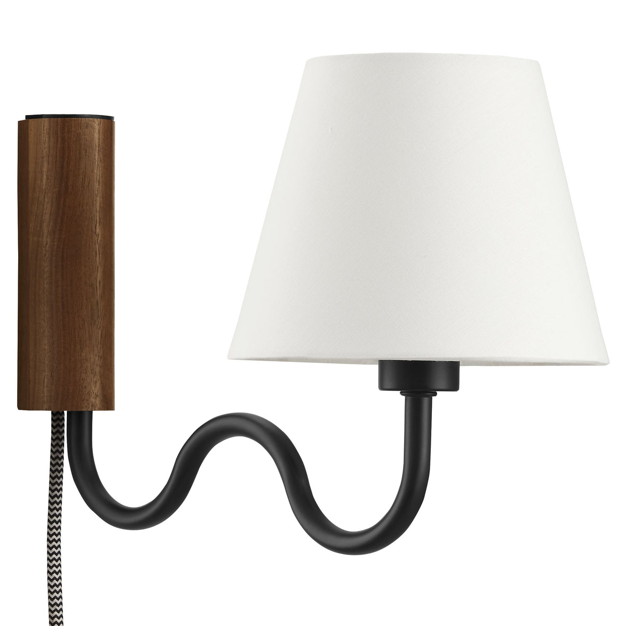Rayleigh Elongated Wall Sconce, Walnut & Black