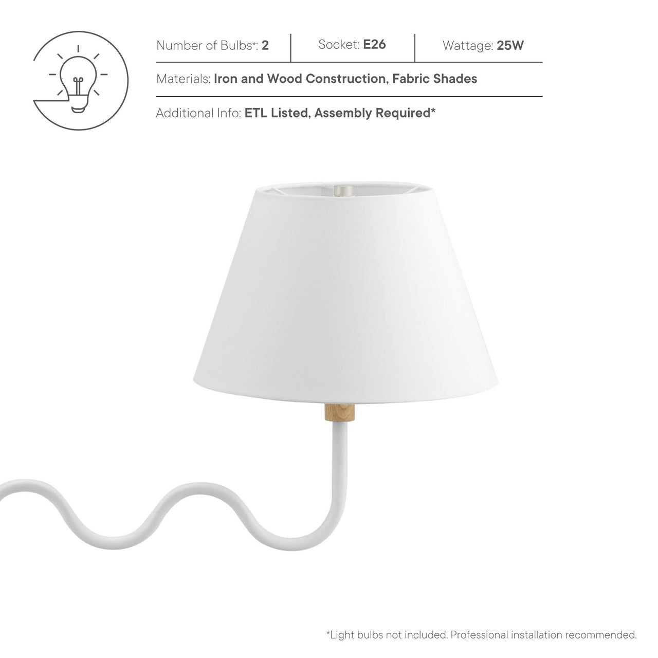 Rayleigh Pendant Light, Natural Wood & White