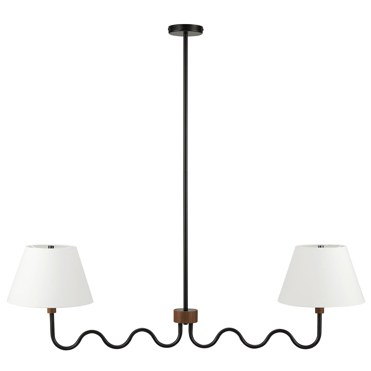 Rayleigh Pendant Light, Walnut & Black