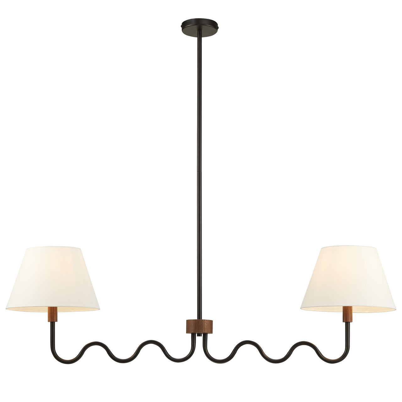 Rayleigh Pendant Light, Walnut & Black