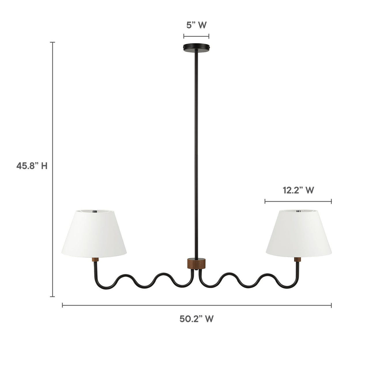 Rayleigh Pendant Light, Walnut & Black